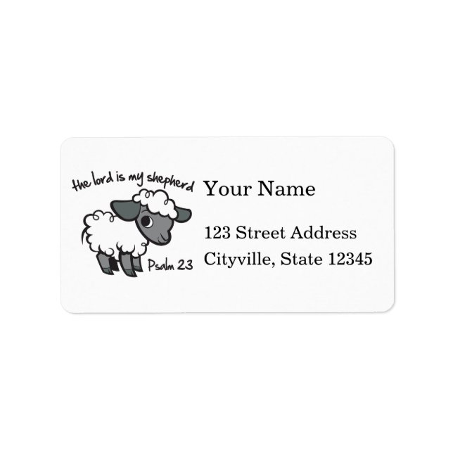 Der Herr ist mein Hirte Adressaufkleber (Vorne)