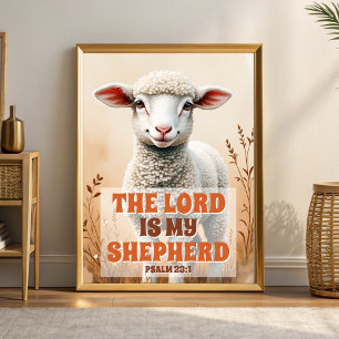 Der Herr ist mein Hirte Boho-Christliche Kinderzim Poster