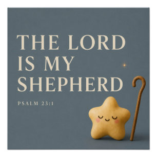 DER HERR IST MEIN HIRTE Christlich Poster