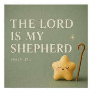DER HERR IST MEIN HIRTE Christlich Poster
