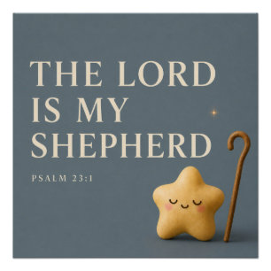 DER HERR IST MEIN HIRTE Christlich Poster