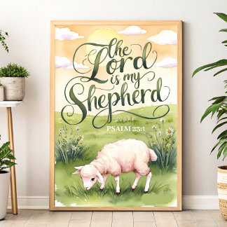 Der Herr ist mein Hirte Christliche Mauerkunst dru Poster