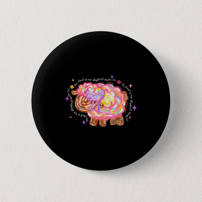 Der Herr ist mein Hirte Christlicher Jesus Bibelve Button (Vorderseite)