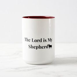 Der Herr ist mein Hirte Christlicher Kaffeebecher Zweifarbige Tasse