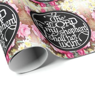 Der Herr ist mein Hirte, ich werde nicht gewollt Geschenkpapier
