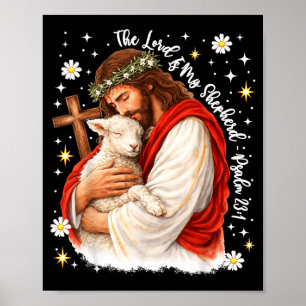 Der Herr ist mein Hirte Jesus Christlicher Osterta Poster