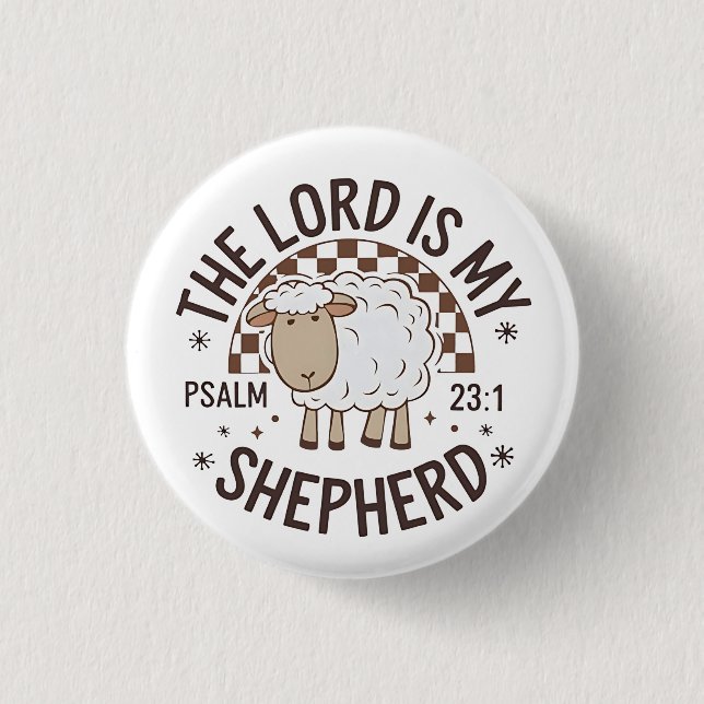 Der Herr ist mein Hirte Jesus Erntedankfest Button (Vorderseite)