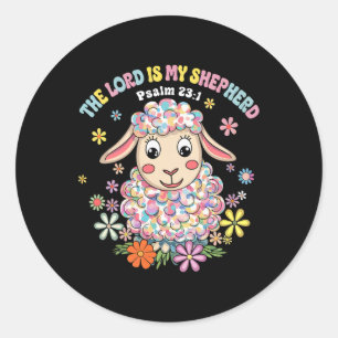 Der Herr ist mein Hirte Ostern Christliche Glauben Runder Aufkleber