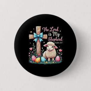Der Herr ist mein Hirte Ostern Christliches Lamm O Button