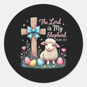 Der Herr ist mein Hirte Ostern Christliches Lamm O Runder Aufkleber