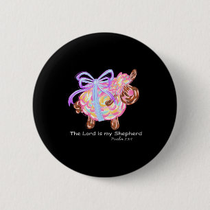 Der Herr ist mein Hirte Ostern Jesus Christlicher Button