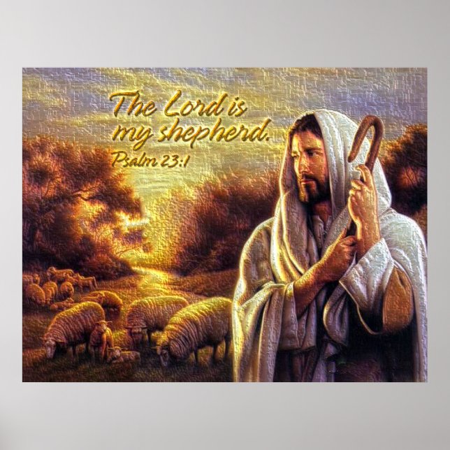 Der Herr ist mein Hirte Print Poster (Vorne)