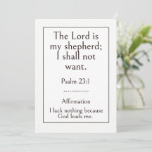 Der Herr ist mein Hirte, Psalm 23:1 Bibelvers