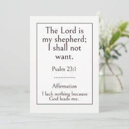 Der Herr ist mein Hirte, Psalm 23:1 Bibelvers Karte