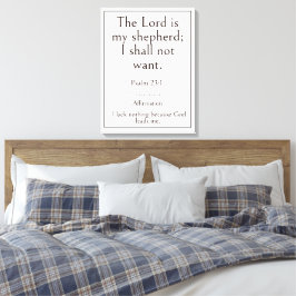Der Herr ist mein Hirte, Psalm 23:1 Bibelvers Leinwanddruck