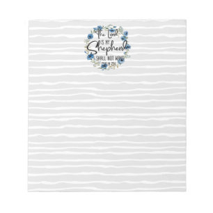 Der Herr ist mein Hirte   Psalm 23:1 Bibelverse Notizblock