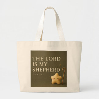 Der Herr ist mein Hirte | Psalm 23:1 Olivgrün Jumbo Stoffbeutel