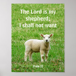 Der Herr ist mein Hirte, Psalm 23, ein Lamm-Poster Poster