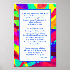 Der Herr ist mein Hirte Psalm 23 Ermutigung Poster