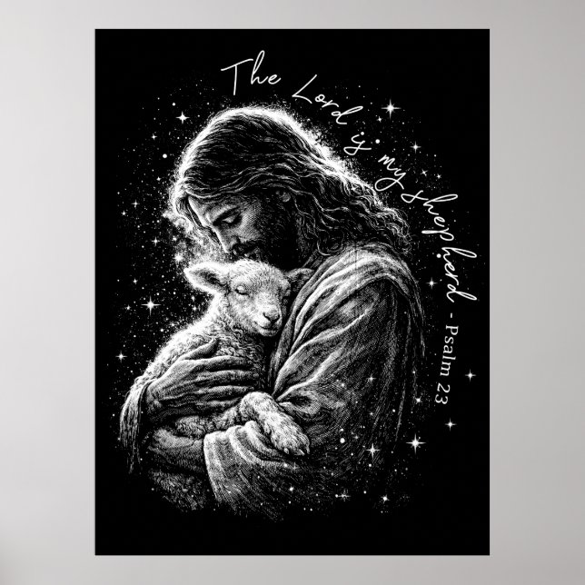 Der Herr ist mein Hirte. Psalm 23. Poster (Vorne)