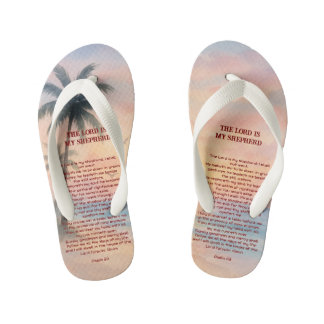 Der Herr ist mein Hirte Psalm 23 Sunset Beach Kinderbadesandalen
