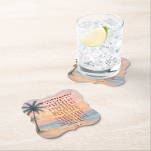 Der Herr ist mein Hirte Psalm 23 Sunset Beach  Untersetzer