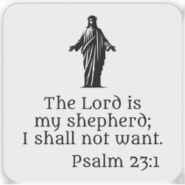 Der Herr ist mein Hirte (schwarz) Aufkleber