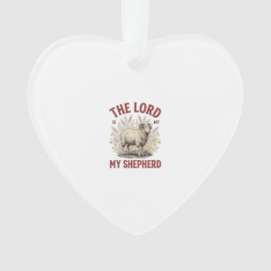 Der Herr ist mein Hirte Vintage-Schaf-Shirt-Design Ornament