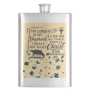 Der Herr ist mein Hirte, Vinyl Wrapped Flask Flachmann