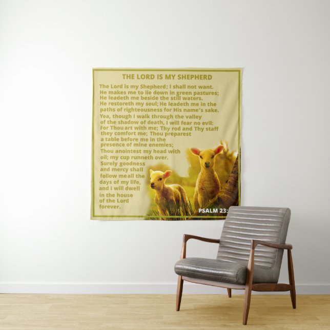 Der Herr ist mein Hirte Wandteppich (Beispiel)