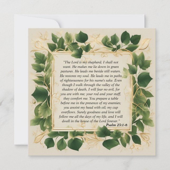 Der Herr ist mein Hirtengebet (Vorderseite)