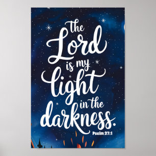 Der Herr ist mein Licht Christliche Vorschulkinder Poster