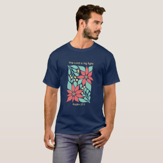 Der Herr ist mein Licht – Psalm 27:1 Florales Weih T-Shirt