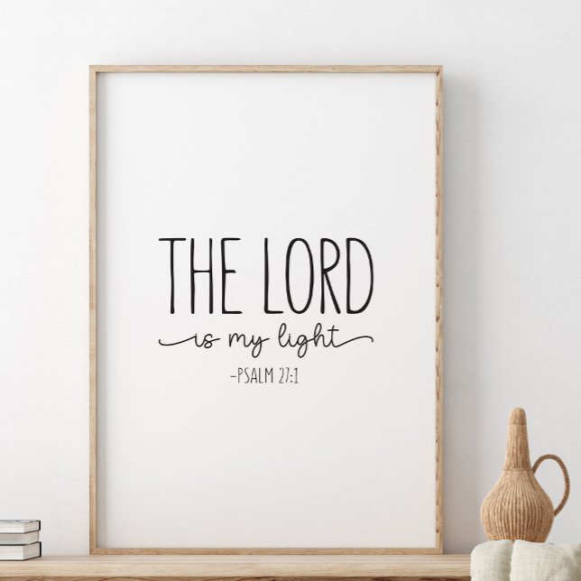 Der Herr ist mein Licht, Psalm 27:1 Poster (Von Creator hochgeladen)