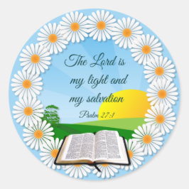 Der Herr ist mein Licht Runder Aufkleber