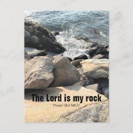 Der Herr ist mein Rock Psalm 18:2 Foto von Ocean B Postkarte