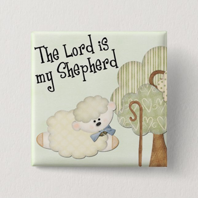 der Herr ist mein Schäfer Kinder christlich Button (Vorderseite)