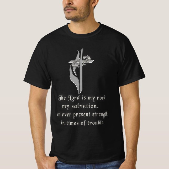 Der Herr ist mein Stein T-Shirt (Vorderseite)