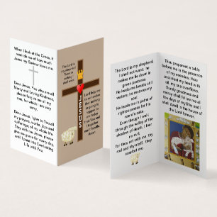 Der Herr ist meine Hirtengebet-Karte Visitenkarten