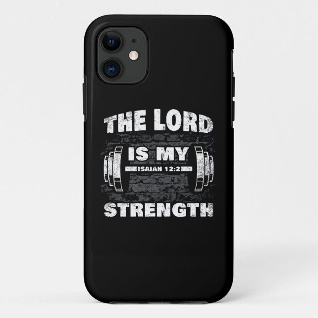 Der Herr ist Meine Stärke Isaiah 12:2 Christlich Case-Mate iPhone Hülle (Rückseite)