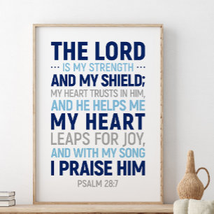 Der Herr ist meine Stärke und mein Schild, Psalm 2 Poster