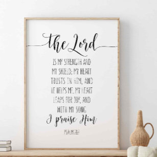 Der Herr ist meine Stärke und mein Schild, Psalm 2 Poster