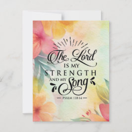 Der Herr ist meine Stärke und mein Song Postkarte