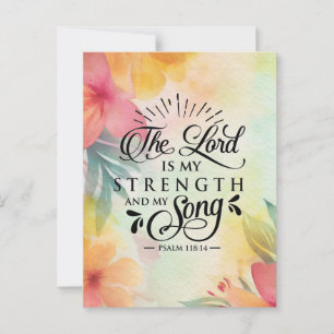 Der Herr ist meine Stärke und mein Song Postkarte