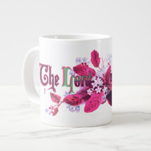 Der Herr ist Vintager Ostern Magenta Rosa Jumbo-Tasse