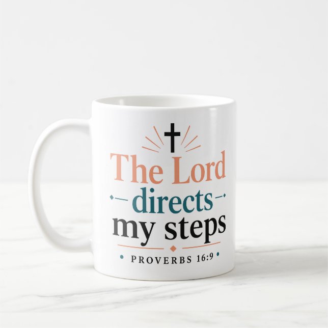 Der Herr lenkt meine Schritte Schriftbasierter Aus Kaffeetasse (Links)