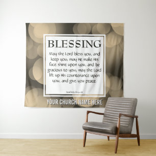 DER HERR SEGNE DICH 4. Mose 6:24-26 Kirche Wandteppich