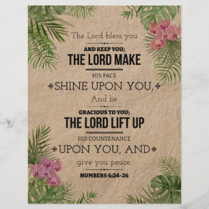 Der Herr segne dich, Nummern 6:24-26 Flyer