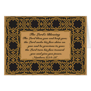 Der Herr segne dich, Zahlen 6:24, keltische Karte