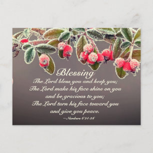 Der Herr segne euch die Nummern 6:24-26 Schrift Postkarte